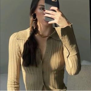 Rumours Button Down - Taupe